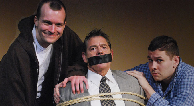 Mike Writtenberry, Todd Taylor, and Dyrk Conrad in Orphans by Lyle Kessler.